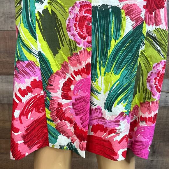 Nanette Lepore Dis Rose Tropical Floral Strapless Sheath Dress Size 10 - Picture 8 of 12